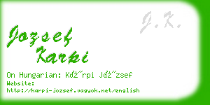 jozsef karpi business card